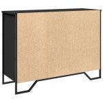 vidaXL Dulap, negru, 101x35,5x74,5 cm, lemn prelucrat