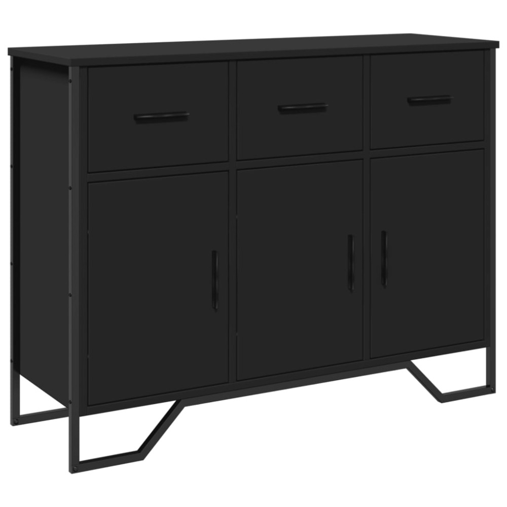 vidaXL Dulap, negru, 97x32,5x74,5 cm, lemn prelucrat