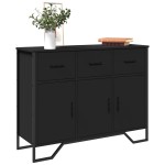 vidaXL Dulap, negru, 97x32,5x74,5 cm, lemn prelucrat