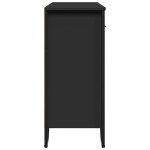 vidaXL Dulap, negru, 97x32,5x74,5 cm, lemn prelucrat