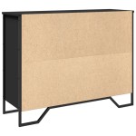 vidaXL Dulap, negru, 97x32,5x74,5 cm, lemn prelucrat