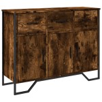 vidaXL Dulap, stejar fumuriu, 97x32,5x74,5 cm, lemn prelucrat