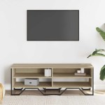 vidaXL Dulap TV, stejar sonoma, 122x34x41 cm, lemn prelucrat vidaXL Dulap TV, stejar sonoma, 122x34x41 cm, lemn prelucrat