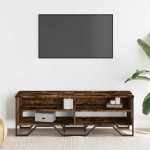 vidaXL Dulap TV, stejar fumuriu, 122x34x41 cm, lemn prelucrat