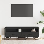 vidaXL Dulap TV, negru, 122x34x41 cm, lemn prelucrat