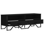 vidaXL Dulap TV, negru, 122x34x41 cm, lemn prelucrat