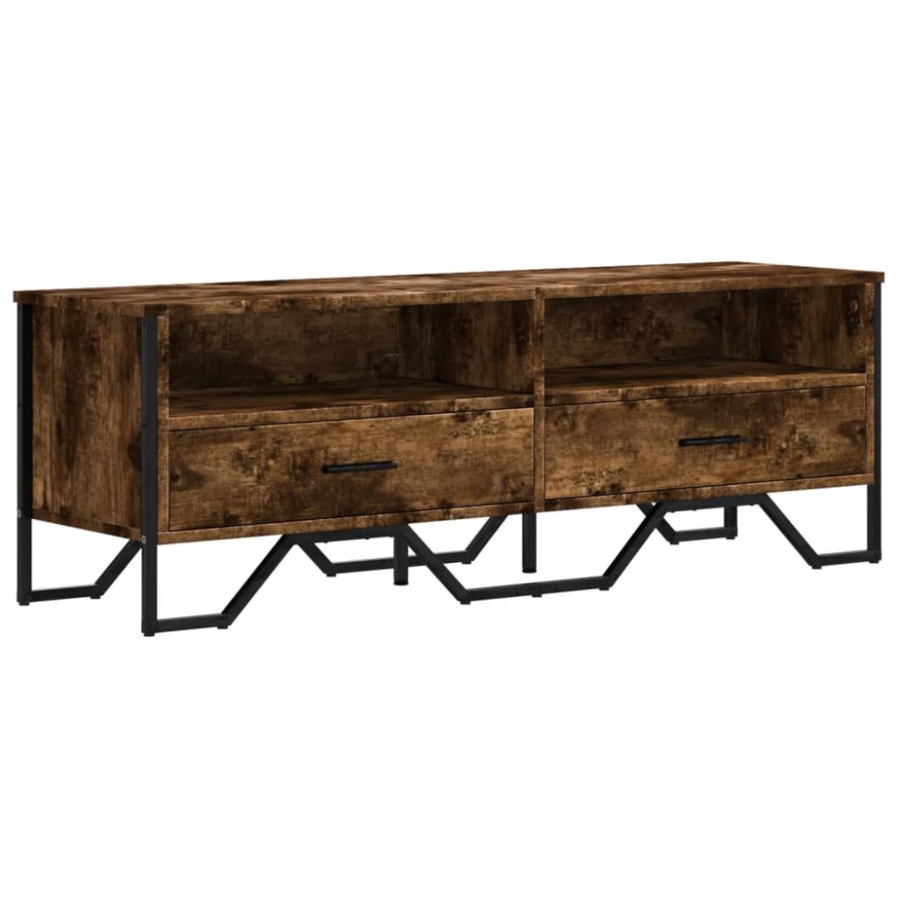 vidaXL Dulap TV, stejar fumuriu, 122x34x41 cm, lemn prelucrat