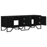 vidaXL Dulap TV, negru, 122x34x41 cm, lemn prelucrat