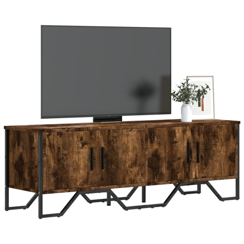 vidaXL Dulap TV, stejar fumuriu, 122x34x41 cm, lemn prelucrat