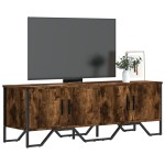 vidaXL Dulap TV, stejar fumuriu, 122x34x41 cm, lemn prelucrat