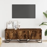 vidaXL Dulap TV, stejar fumuriu, 122x34x41 cm, lemn prelucrat