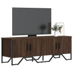 vidaXL Dulap TV, stejar maro, 122x34x41 cm, lemn prelucrat vidaXL Dulap TV, stejar maro, 122x34x41 cm, lemn prelucrat