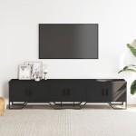 vidaXL Dulap TV, negru, 180x34x41 cm, lemn prelucrat vidaXL Dulap TV, negru, 180x34x41 cm, lemn prelucrat