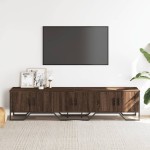 vidaXL Dulap TV, stejar maro, 180x34x41 cm, lemn prelucrat vidaXL Dulap TV, stejar maro, 180x34x41 cm, lemn prelucrat