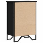 vidaXL Bibliotecă, negru, 50x31x74,5 cm, lemn prelucrat