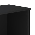 vidaXL Bibliotecă, negru, 50x31x74,5 cm, lemn prelucrat