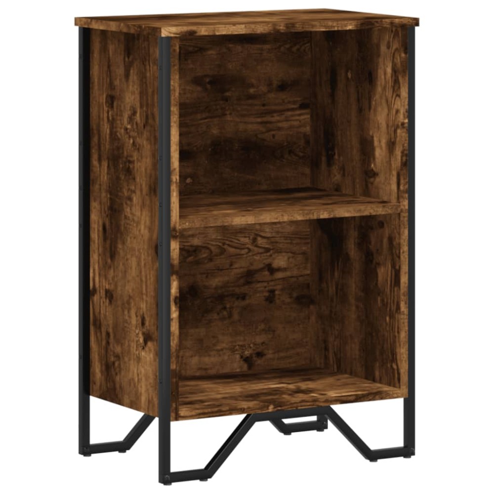 vidaXL Bibliotecă, stejar fumuriu, 50x31x74,5 cm, lemn prelucrat