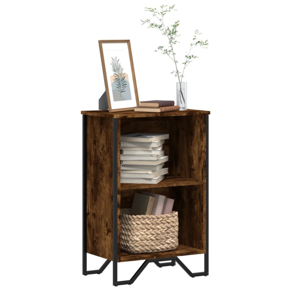 vidaXL Bibliotecă, stejar fumuriu, 50x31x74,5 cm, lemn prelucrat