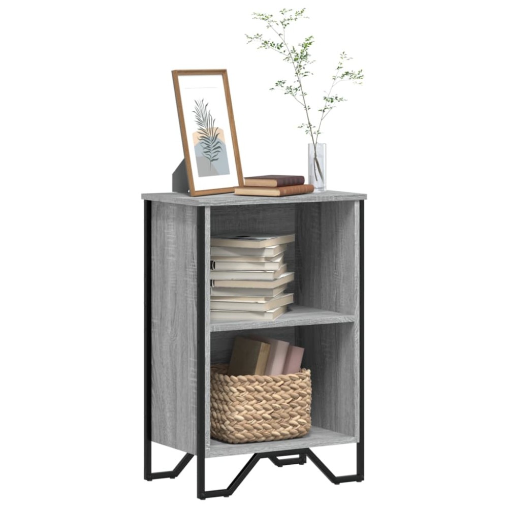 vidaXL Bibliotecă, gri sonoma, 50x31x74,5 cm, lemn prelucrat
