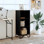 vidaXL Bibliotecă, negru, 50x31x106 cm, lemn prelucrat