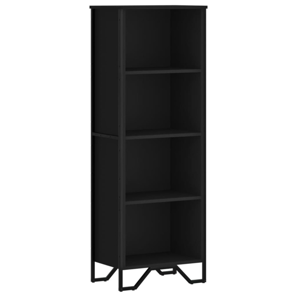 vidaXL Bibliotecă, negru, 50x31x137,5 cm, lemn prelucrat