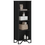 vidaXL Bibliotecă, negru, 50x31x137,5 cm, lemn prelucrat vidaXL Bibliotecă, negru, 50x31x137,5 cm, lemn prelucrat