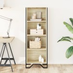 vidaXL Bibliotecă, stejar sonoma, 50x31x137,5 cm, lemn prelucrat