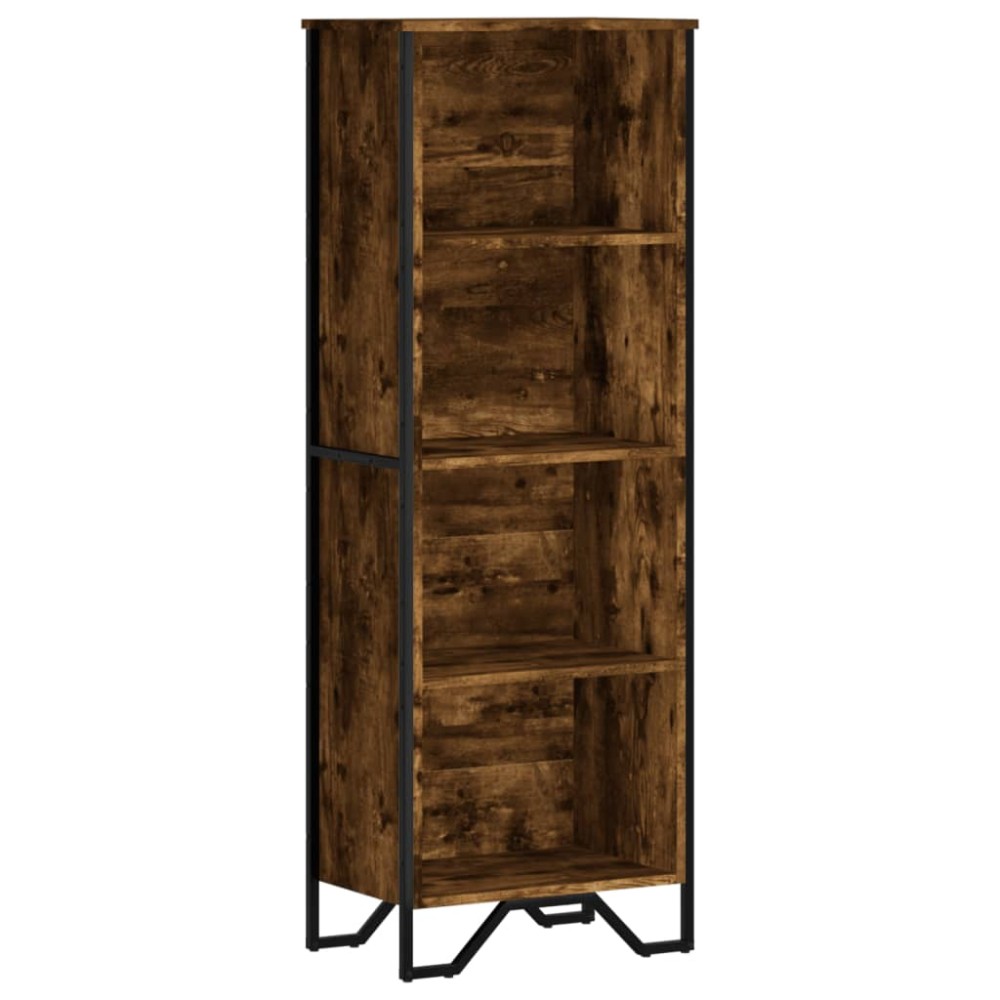 vidaXL Bibliotecă, stejar fumuriu, 50x31x137,5 cm, lemn prelucrat