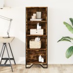 vidaXL Bibliotecă, stejar fumuriu, 50x31x137,5 cm, lemn prelucrat vidaXL Bibliotecă, stejar fumuriu, 50x31x137,5 cm, lemn prelucrat