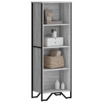 vidaXL Bibliotecă, gri sonoma, 50x31x137,5 cm, lemn prelucrat vidaXL Bibliotecă, gri sonoma, 50x31x137,5 cm, lemn prelucrat