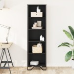 vidaXL Bibliotecă, negru, 50x31x169 cm, lemn prelucrat vidaXL Bibliotecă, negru, 50x31x169 cm, lemn prelucrat