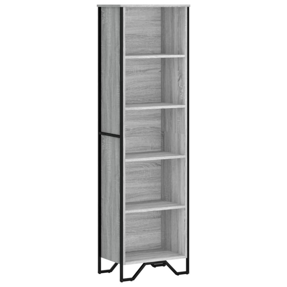 vidaXL Bibliotecă, gri sonoma, 50x31x169 cm, lemn prelucrat
