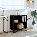 vidaXL Bibliotecă, negru, 80x31x74,5 cm, lemn prelucrat vidaXL Bibliotecă, negru, 80x31x74,5 cm, lemn prelucrat