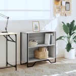 vidaXL Bibliotecă, gri sonoma, 80x31x74,5 cm, lemn prelucrat vidaXL Bibliotecă, gri sonoma, 80x31x74,5 cm, lemn prelucrat