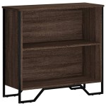vidaXL Bibliotecă, stejar maro, 80x31x74,5 cm, lemn prelucrat vidaXL Bibliotecă, stejar maro, 80x31x74,5 cm, lemn prelucrat