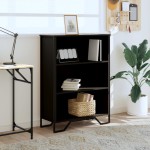 vidaXL Bibliotecă, negru, 80x31x106 cm, lemn prelucrat vidaXL Bibliotecă, negru, 80x31x106 cm, lemn prelucrat