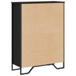 vidaXL Bibliotecă, negru, 80x31x106 cm, lemn prelucrat vidaXL Bibliotecă, negru, 80x31x106 cm, lemn prelucrat