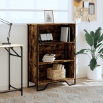 vidaXL Bibliotecă, stejar fumuriu, 80x31x106 cm, lemn prelucrat