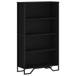 vidaXL Bibliotecă, negru, 80x31x137,5 cm, lemn prelucrat vidaXL Bibliotecă, negru, 80x31x137,5 cm, lemn prelucrat