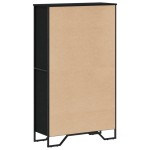 vidaXL Bibliotecă, negru, 80x31x137,5 cm, lemn prelucrat vidaXL Bibliotecă, negru, 80x31x137,5 cm, lemn prelucrat