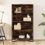 vidaXL Bibliotecă, stejar fumuriu, 80x31x137,5 cm, lemn prelucrat