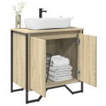 vidaXL Dulap chiuvetă baie, stejar sonoma, 60x35x60 cm, lemn prelucrat vidaXL Dulap chiuvetă baie, stejar sonoma, 60x35x60 cm, lemn prelucrat