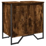 vidaXL Dulap chiuvetă baie, stejar fumuriu, 60x35x60 cm lemn prelucrat vidaXL Dulap chiuvetă baie, stejar fumuriu, 60x35x60 cm lemn prelucrat