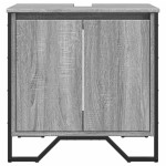 vidaXL Dulap chiuvetă baie, gri sonoma, 60x35x60 cm, lemn prelucrat vidaXL Dulap chiuvetă baie, gri sonoma, 60x35x60 cm, lemn prelucrat