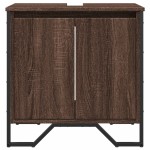 vidaXL Dulap chiuvetă de baie, stejar maro, 60x35x60 cm lemn prelucrat vidaXL Dulap chiuvetă de baie, stejar maro, 60x35x60 cm lemn prelucrat