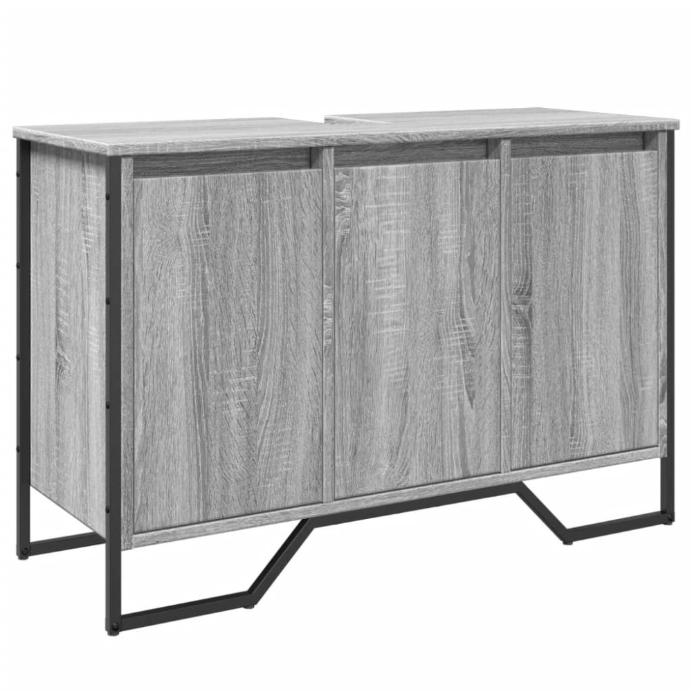 vidaXL Dulap chiuvetă baie, gri sonoma, 91x35x60 cm, lemn prelucrat