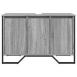 vidaXL Dulap chiuvetă baie, gri sonoma, 91x35x60 cm, lemn prelucrat