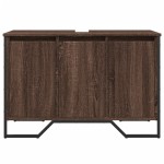 vidaXL Dulap chiuvetă de baie, stejar maro, 91x35x60 cm lemn prelucrat vidaXL Dulap chiuvetă de baie, stejar maro, 91x35x60 cm lemn prelucrat
