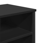vidaXL Dulap pentru chiuvetă baie, negru, 91x35x60 cm, lemn prelucrat vidaXL Dulap pentru chiuvetă baie, negru, 91x35x60 cm, lemn prelucrat