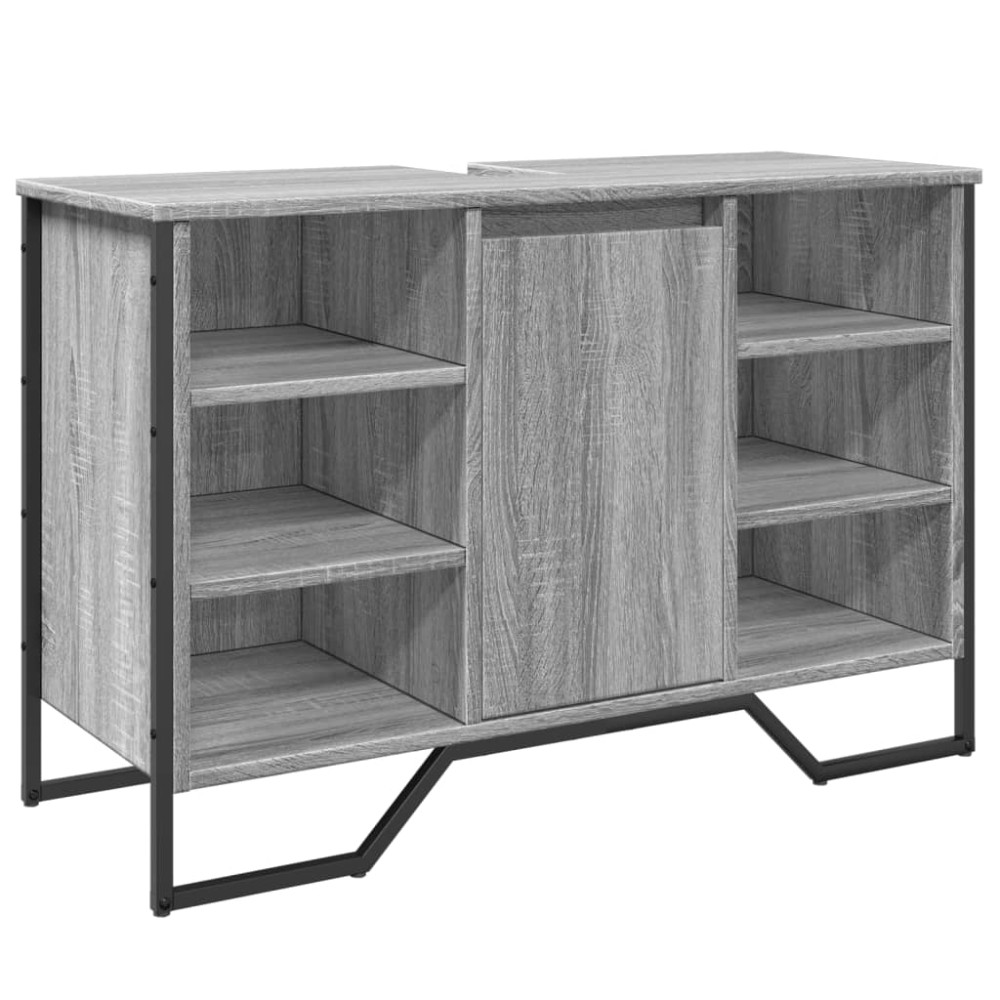 vidaXL Dulap chiuvetă baie, gri sonoma, 91x35x60 cm, lemn prelucrat